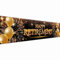 KASKANA Retirement Banner - Happy Retirement - Schwarz und Gold, 180 x 40 cm