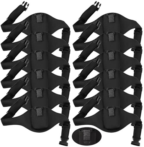 Jexine 12 Pack Mic Belt Wireless for Theatre Neoprene Microphone Holder with Anti Dropping Strap Sweat Absorbent Belt Waistband Bag for Fitness Instructor Vertical Speaker