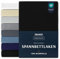 Dreamzie Premium Spannbettlaken 160x200 cm, Spannbetttuch für Dicke Matratzen bis zu 27 cm, Bettlaken 100% Jersey Baumwolle, 150 g/m², Oeko-TEX Zertifiziert - Schwarz