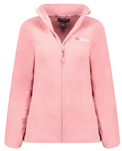 Geographical Norway Tug Lady Fz - Polaire Fine Femme Chaude Fermeture Zip - Veste Automne Hiver Printemps Chaud Femmes - Longues Manches Vetement Pull Fourrure Doux Confort (ROSE POUDRE XL)