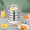 SONHANGIA Vaporiera in Acciaio Inox a 5 piani Vaporiera da 26 cm Adatto per cottura a vapore gnocchi di mais bagel pesce
