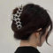 fdsmall Mollette per capelli in metallo a forma di stella argentata, per capelli spessi e pesanti, forte tenuta, fermagli per capelli con design a stella, accessori per capelli alla moda per donne e