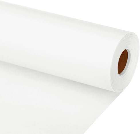 PATIKIL Papier Cadeau Papier d'Emballage, 38cm x 25M, 80 GSM Rouleau de Papier Kraft pour Emballage d'Affiches, Emballage de Cadeaux, Emballage de Bouquets de Fleurs, Blanc