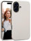 IMIKOKO Hülle für iPhone 16 Beige, Matt Silikon Dünn Handyhülle Stoßfest Gummi Schutzhülle Kratzfest Case Cover 6,1 Zoll