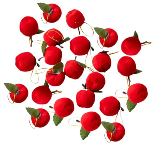Yardenfun 60st Roter Apfel-weihnachtsbaumanhänger Christbaumschmuck Zum Aufhängen Bruchsichere Christbaumkugeln Kleine Christbaumkugeln Weihnachtsbaum Mini-äpfel Weihnachtsäpfel Schaum