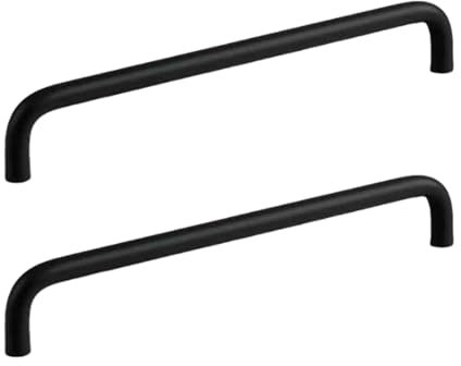 2 Stück Küchengriff Aluminiumlegierung Schranktürgriff Möbelgriffe Bunt Schubladengriff Kleiderschrank Griff für Kinderzimmer,Schränke Schublade,Kommode,Tür (Hole pitch:320mm,Black)