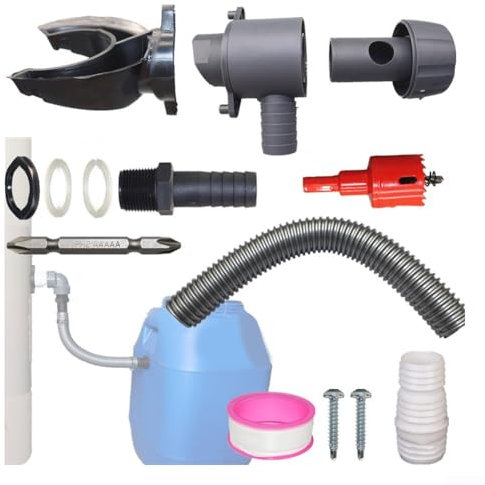 Regenwassersammler-Set, 115 mm Regensammler, Fallrohr, Regenwassersammler-Set für Garten, Hof