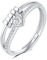 HEEYA Anxiety Ring für Damen Silber 925 Herzring mit Zirkonia Angst Ringe Offen Verstellbar Anti Stress Ring mit Perlen Spinner Fidget Ringe Frauen Hypoallergen Stimmungsring gegen Stress Unisex