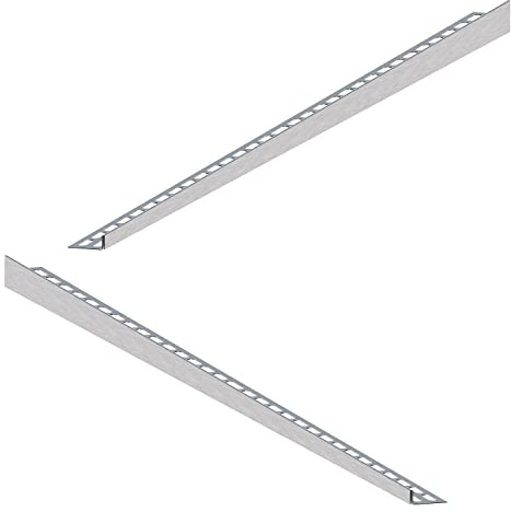 Aquabad Edelstahl Gefälleprofil Clive für begehbare Dusche 120cm, 1x paar (links und rechts), Kantenhöhe 10mm
