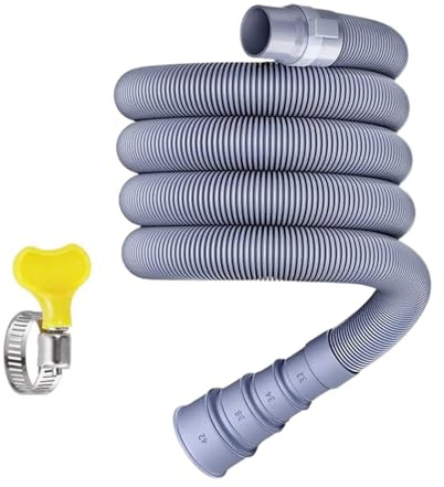 Ablaufschlauch Verlängerung Set, 3Meter/4Meter/5Meter Spülmaschinenschlauch, Abwasserschlauch Verlängerung Inkl Schlauchverbinder Und Schlauchschellen Für Waschmaschine Geschirrspüler Spüle