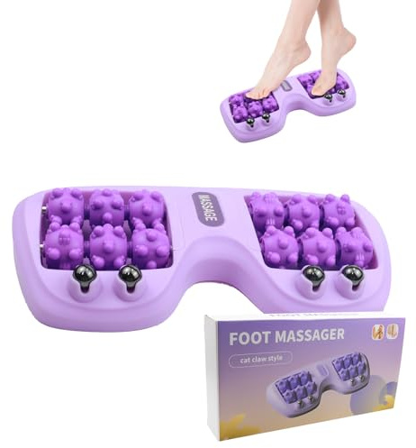 Fußmassageroller,Fussmassagegerät,Portable Dual Foot Massage Roller,Fußmassagerolle für Plantarfasziitis,Massagegerät für Füße Fersensporn,Foot Massager für Fußreflexzonenmas und Fußschmerzlinderung