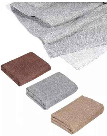 TUOYDJA Akustikstoff,Lautsprecher Stoff 1,45 m * 0,5 transparenter Stoff, Netzabdeckung, Lautsprecher, staubdicht, Leinenimitat(Light Grey)