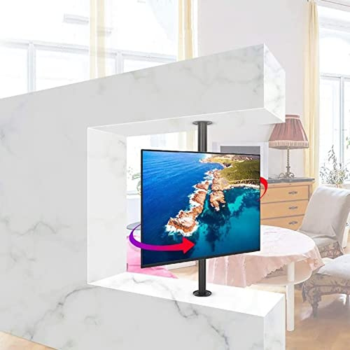 HYJYGM LCD TV Grady Rotating Frame Pavimenti Serratura-Fall Wall Stackt TV LCD, Altezza Regolabile 32-65 Pollici Gancio Girevole della partizione, Video Base a Parete Ruota ROTA, BLACK-6682CM