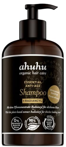 ahuhu Essential Anti-Age Shampoo (250 ml) | Anti Age Shampoo Für Haarpflege Damen & Herren, Gegen Haarausfall Frauen