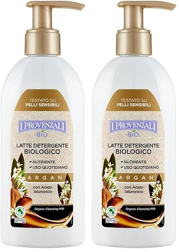 I Provenzali | Latte Detergente Argan Bio, Nutriente, 200 ml (Confezione da 2)