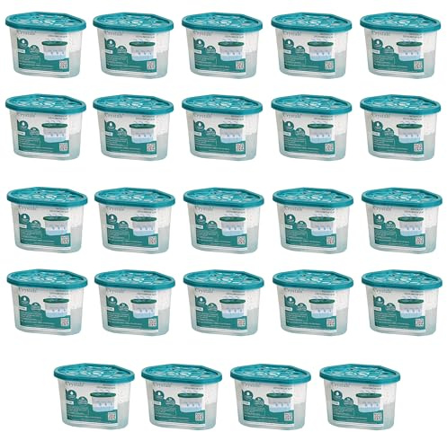 Crystals 20 Pack Dehumidifier Damp Traps – Interior Moisture Absorber for Home & Caravan, Helps Remove Damp, Mould & Mildew, Reduces Condensation, Odours & Humidity in Small Spaces