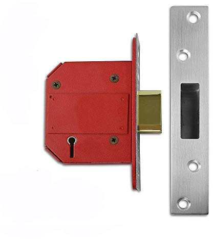 Union Locks Strongbolt 2100S BS 5-Lever Mortice Deadlock 81mm - Satin Chrome (Boxed)