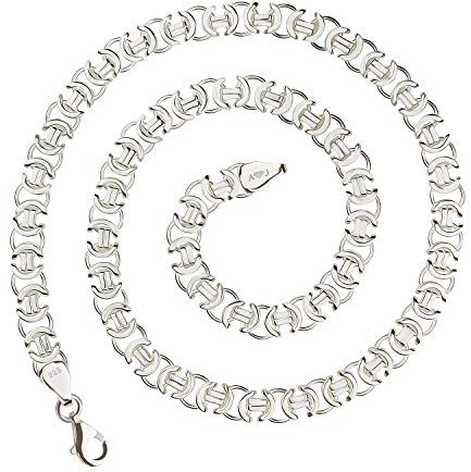 925 Silberkette: Königskette flach Silber 7mm 60cm - KKFL-70-60