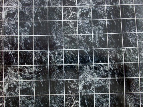 Melody Jane Dolls House Miniature 1:12 Bathroom Kitchen Flooring Black Marble Tile Sheet