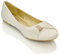 ESSEX GLAM Womens Bridal Wedding Satin Pumps Ladies Slip ON Prom Bridesmaid Pumps Shoes Size 3 4 5 6 7 8 (UK 7 / EU 40 / US 9, Ivory Satin)
