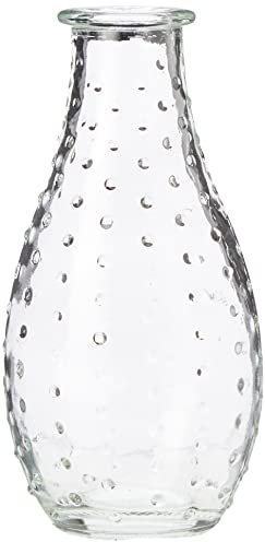 RAYHER HOBBY Rayher 56811000 Glas Vase, 7cm ø, 14cm, mit Punkte