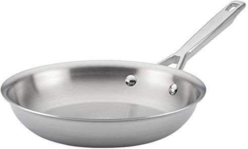 Anolon 31510 Tri-Ply Clad Stainless Steel French Skillet/Fry Pan, 12.75-Inch