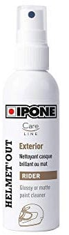 IPONE – Nettoyant Casque Extérieur Helmet’Out – Visière et Casque de Moto - Ne Laisse Pas de Trace - Efficace Peintures Brillantes et Mates - Format Pratique Transportable – 100 ml