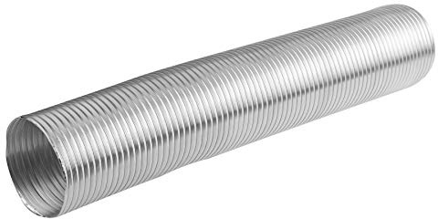 2.5m Aluminium Flexible Pipe Alloy Air Ducting Tube Heat Resistant Hose, Ø 130 mm (5.12)