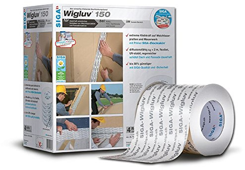 SIGA 4 Rollen Wigluv 150 Hochleistungs-Klebeband