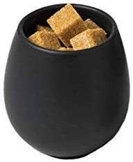 PEGANE Lot de 6 Tasses ovales en Porcelaine Coloris Noir - 20cl