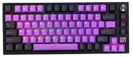 EPOMAKER TH80 SE Gasket 75% Mechanische Tastatur, NKRO Hot Swappable RGB Triple Mode Gaming Tastatur mit Poron/Eva Schaumstoff, Drehregler für E-Sport/Windows/Mac (Flamingo Switch)