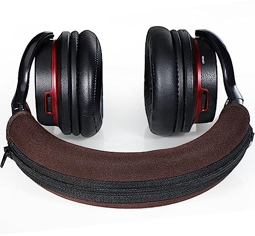 ATH Housse de Bandeau de Rechange Compatible Avec Casques Audio Technica M30 M40 M50X M50S M40X M20X M30X (Marron + Aucun Outil Nécessaire)