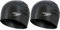 Speedo Long Hair Cap Bonnet de Bain Mixte Adulte, Noir, Taille Unique (Lot de 2)