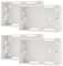 rhinocables Ethernet Back Box for Faceplate, Fits Wall Plate for Ethernet Cable Networking Sockets Surface Mount Box (4 PACK, 32mm)