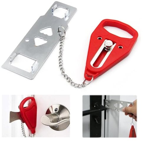 Portable Door Lock - Anti-Theft Travel Lock for Added Safety and Privacy in Hotels and Homes