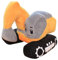 TOPLITHE Bagger Kuscheltiere, Weiches Bagger Plüschtier Niedliches Simulations Bagger Wurfkissen for Jungen Und Mädchen Heimdekoration(Color:Yellow,Size:26 * 23CM/10.2 * 9IN)