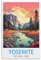 KmoNo Yosemite Nationalpark-Reiseposter, Vintage-Poster, 20 x 30 cm, Wanddekoration, Gemälde, Leinwand, Wandkunst, Wohnzimmer, Poster, Schlafzimmer