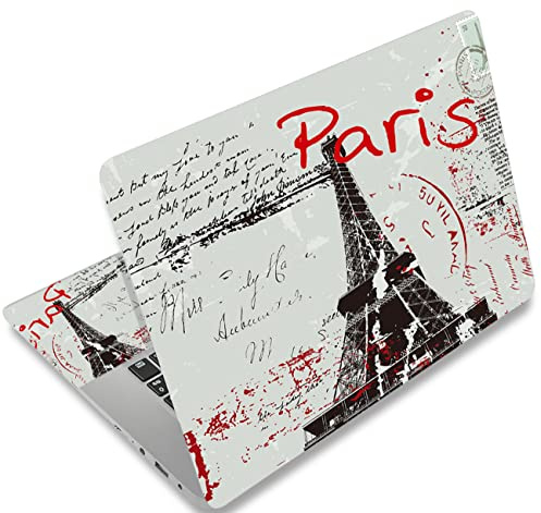icolor Laptop Skin Aufkleber Folie Cover Vinyl Aufkleber für 13 13,3 14 15 15,4 15,6 Zoll Notebook Schutzfolien Laptop Selbstklebend Kunst Dekorative Schutzhülle (Paris)
