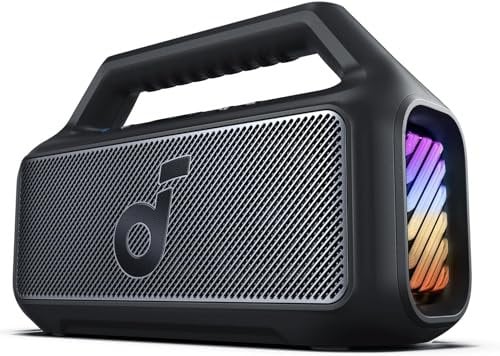 soundcore Boom 2 SE Outdoor-Lautsprecher, 30W, BassUp Technologie, 18h Laufzeit, IPX7 wasserdicht, schwimmfähig, USB-C, anpassbarer EQ, Bluetooth 5.3, portabel für draußen, Camping, Strarnd & Garten