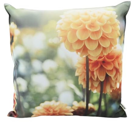 CB Home & Style Outdoor Garten Kissen Wasserabweisend Wasserfest 45 x 45 cm mit Füllung (Dahlien gelb)