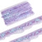 GORGECRAFT 11 m Lila Plissiertes Netz Stretch Fransenband Elastisches Organza Stoffband 3cm Geraffte Rüschen Pailletten Chiffon Spitzenrandbesatz Für Stoffhandwerk Nähen Bestickte Hochzeits Und Party