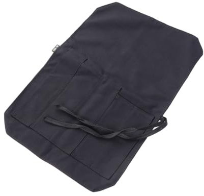 Alipis Rolltasche Aus Canvas Für Küchenmesser Zubehör Und Kochutensilien Chefkoffer Als Kofferträger Für Reisen Und Aufbewahrung Robust Und Schneidfest Schwarz