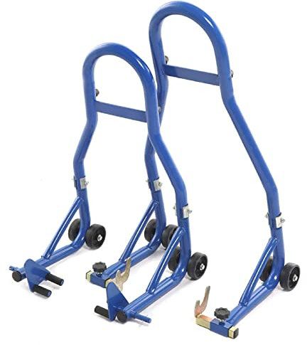 2PCS Paddock Stand Motorcycle Rear Heavy Duty Rear Motor Bike Workshop Pit Motorcycle Paddock Stand Back Wheel Lift Chock for Lifting The Bike