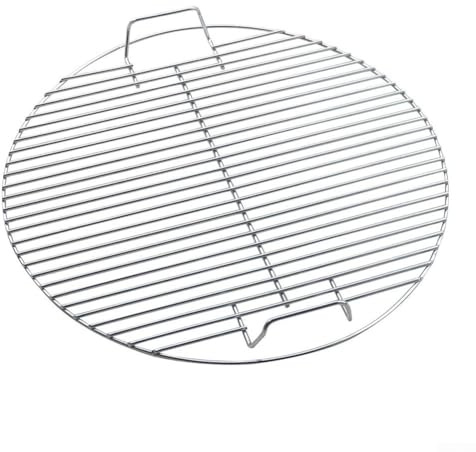 Runder Grillrost aus Edelstahl, 44 cm, 5 cm, leicht und tragbar für den Außenbereich