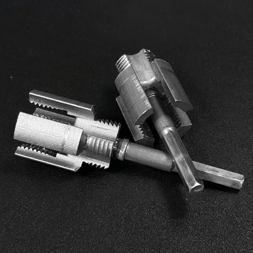 Hitburu Filettatrice Per Tubi In PVC - Attrezzo Integrato Per Filettatura Tubi,Attacco Taglio Fresa Trapano Antiscivolo Espansione Tubo Acqua Idraulica Giardino Congelatore
