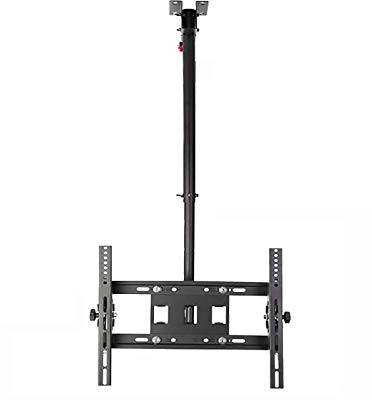 QYMYOZ Supporto TV da Parete, Supporto TV Regolabile da soffitto, Adatto per TV a Schermo Piatto LCD da 32-50 Pollici e TV Curve, Supporto TV telescopico, inclinabile e Girevole