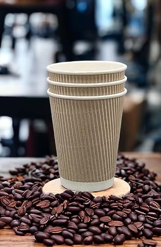 Ripple Brown Kraft Insulated 12oz Cup - Qty 500