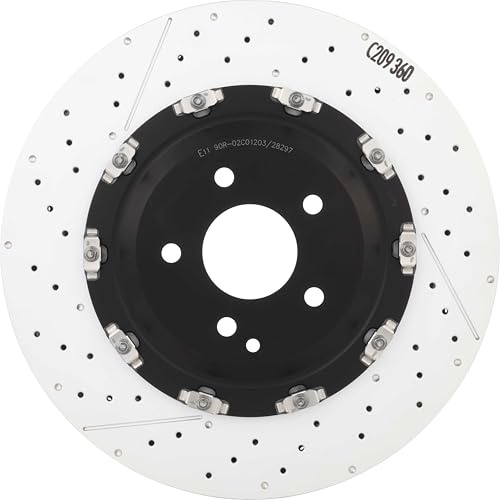 Brembo 09.9547.33 Floating two piece UV Coated Pillar Vented drilled + Slotted Front Brake Rotor MERCEDES-BENZ OE# A2094210112
