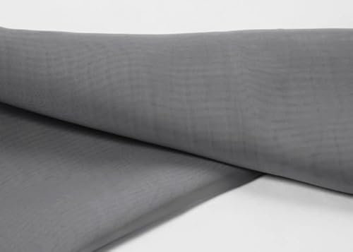 Chiffon Dekostoff/Meterware am Stück (grau)