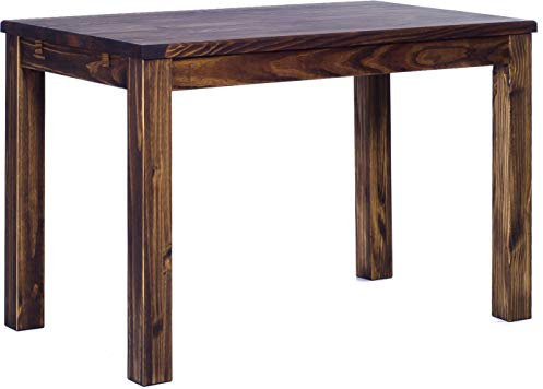 Esstisch Rio Classico 100x73 cm Eiche antik Holz Pinie Massivholz Esszimmertisch Echtholz ausziehbar vorgerichtet für Ansteckplatten Brasilmöbel